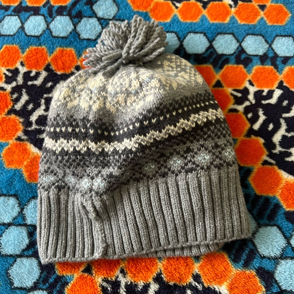 Janie and Jack Boys Gray Fair Isle Winter Hat